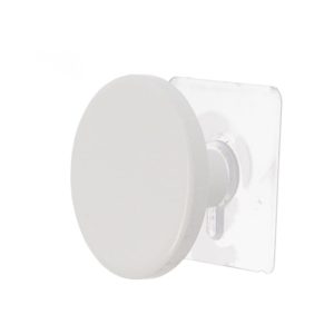 Κρεμάστρα μονή bamboo λευκή σε sticker Φ6