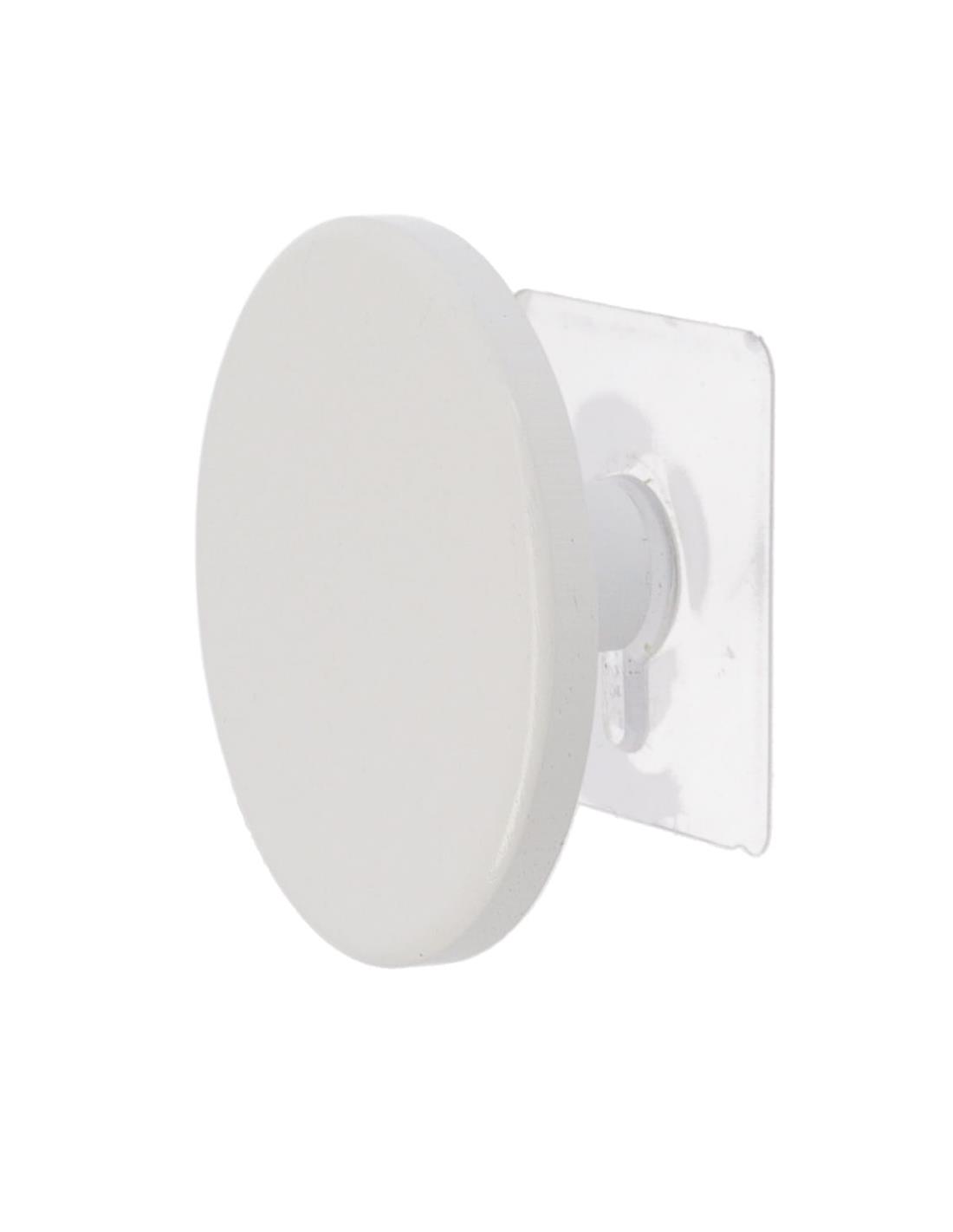 Κρεμάστρα μονή bamboo λευκή σε sticker Φ8