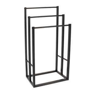 Κρεμάστρα τριπλή ια πετσετες bamboo μαύρη 42Χ24Χ82 06.96180103