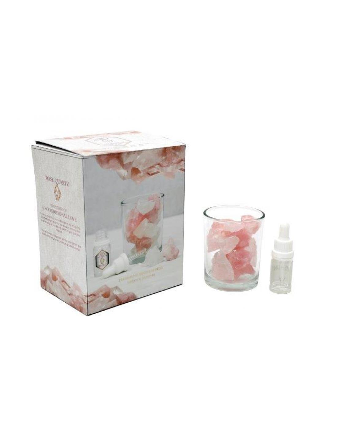 Κρύσταλλοι αρωματ.σε ποτήρι με λαδάκι rose crystal 280gr 014.FR1521