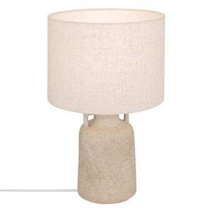 Λάμπα αμφορέας γκρι κεραμικός 28x45