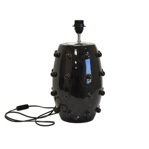 Λάμπα επιτ. HILTON  κεραμ.χειροποίητη black w/black 026.0060