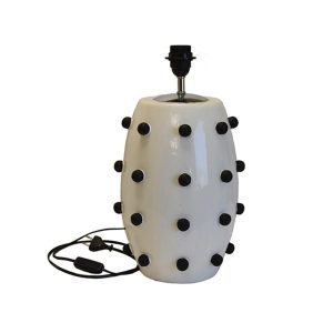 Λάμπα επιτ. HILTON  κεραμ.χειροποίητη white w/black 026.0061