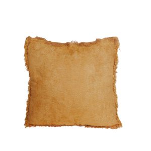 Μαξιλάρι βαμβ.καφέ σουετ με κρόσια 45Χ45cm 00.02.23156