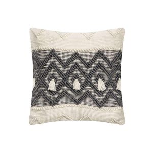 Μαξιλάρι εκρού με μαύρα σχ. 45Χ45 07.181024L