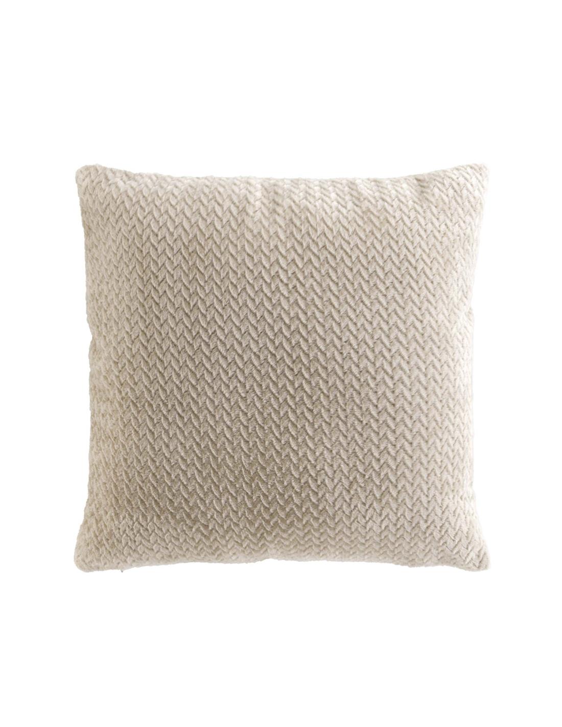 Μαξιλάρι embossed flannel μπεζ 45x45cm 027.1612757