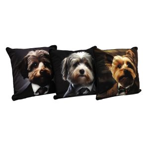 Μαξιλάρι "FLUFFY DOG" /3σχέδια 45x45cm 014.TX1486