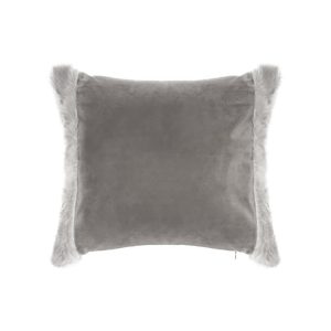 Μαξιλάρι γκρι με γούνα 40Χ40 07.163021