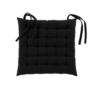 Μαξιλάρι καρέκλας RECYCLED COTTON μαύρο 38x38cm 027.1612180