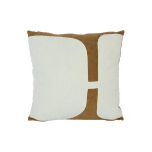 Μαξιλάρι λευκό με σχ.καφέ 45Χ45 013.833032