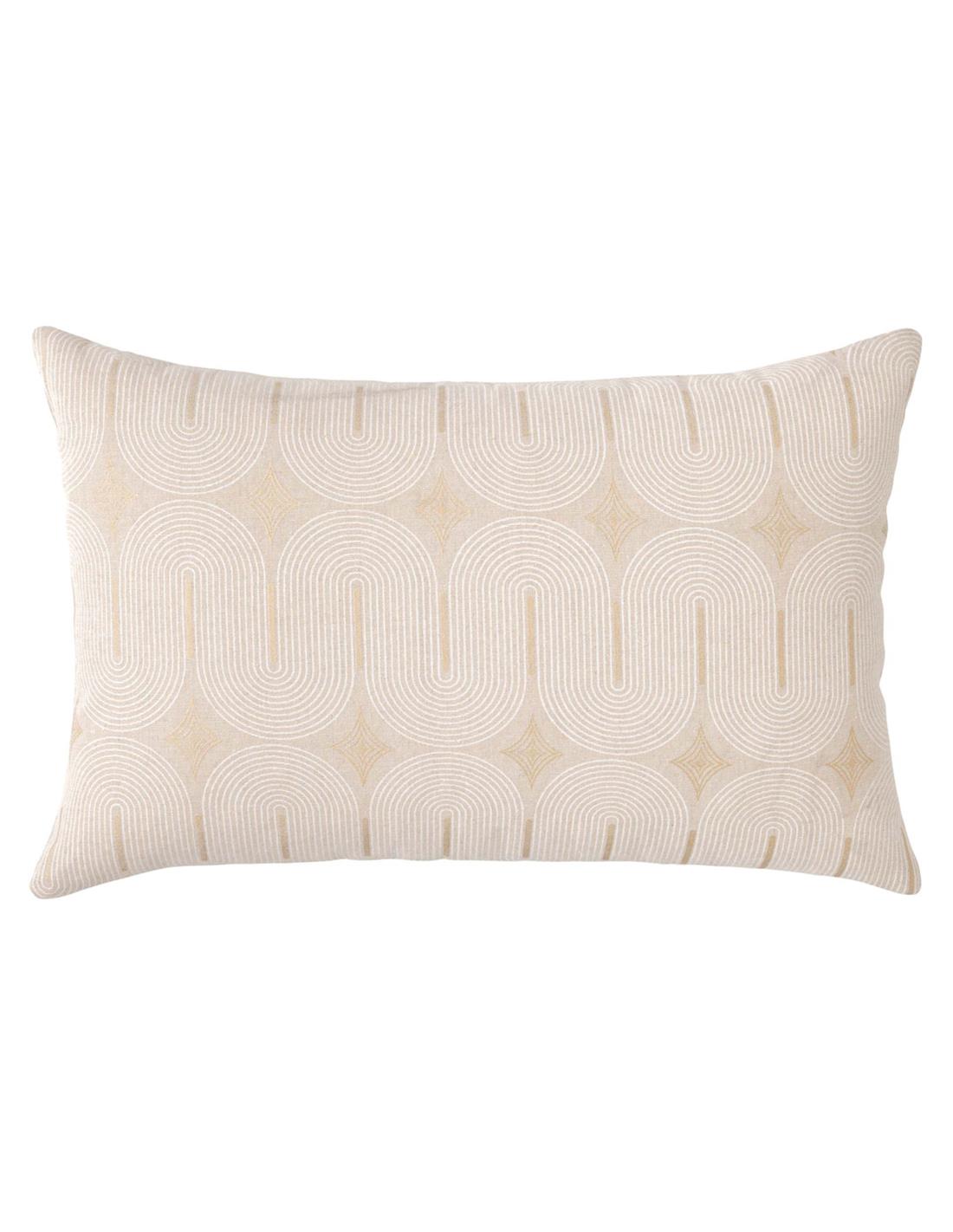 Μαξιλάρι metallic printed polycotton μπεζ 40x60cm 027.1612876