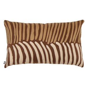 Μαξιλάρι πλεκτό καφέ/μπεζ ρίγες 30x50cm 07.194336K