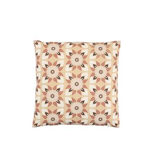 Μαξιλάρι poly αδιαβ.brown flowers 45X45 02.1090756