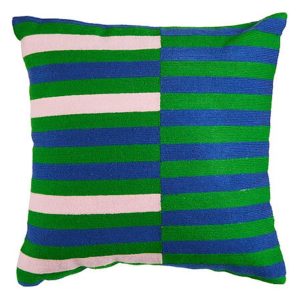 Μαξιλάρι πράσινο/ριγες 40x40 cm 07.209108