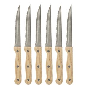 Μαχαίρι steak ξύλινο 6τεμ. 21
