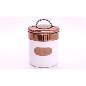 Μπισκοτιέρα μεταλ.λευκό με χαλκό 14Χ17 014.KG0310