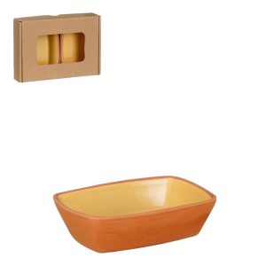 Μπωλ κεραμ.πορτοκαλί κίτρινη επίστρωση 13Χ9CM σ/2 02.1153282