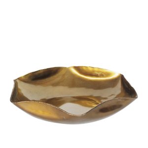 Πιατέλα μεταλ.χρυσή κυματιστή Φ35 Η7cm 00.07.72030