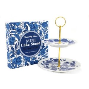 Πιατέλα σερβ.2οροφη blue leaves 24εκ. 014.TJW036