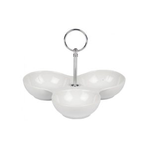 Πιατέλα σερβ.Χ3 πορσ.λευκή 20X16 03.15504