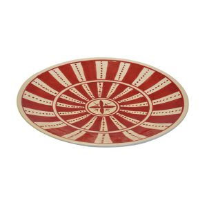 Πιάτο διακοσμ.κεραμ.χειροποίητο 30εκ. Red line 026.0030