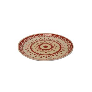 Πιάτο διακοσμ.κεραμ.χειροποίητο 30εκ. Red mandala 026.0029