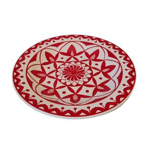 Πιάτο διακοσμ.κεραμ.χειροποίητο βαθύ 30εκ. Red sofra 026.0047