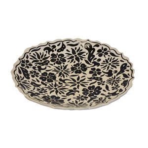 Πιάτο διακσομ.κεραμ.χειροποίητο βαθύ 30εκ. Black kapisik 026.0052