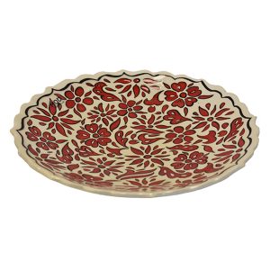 Πιάτο διακοσμ.κεραμ.χειροποίητο βαθύ 40εκ. Red kapisik 026.0051