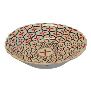 Πιάτο διακσομ.κεραμ.χειροποίητο relief 42εκ. Μαύρο 026.0057