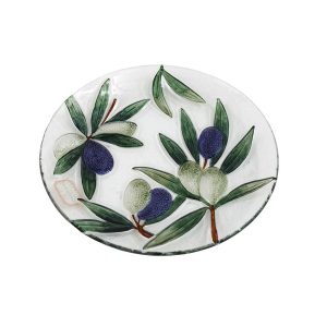 Πιάτο γυάλινο OLIVE  Φ30cm 014.KG3849
