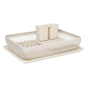 Πιατοθήκη μεταλλική εκρού 43x32x13