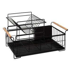 Πιατοθήκη μεταλλική μαύρη 48x29 x28