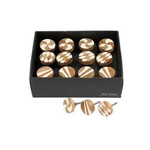 Πόμολα ξύλινα φυσικό 3σχέδια 014.HH5754A