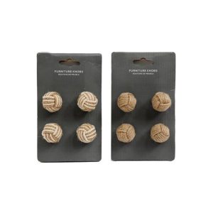 Πόμολα "ROPE DESIGN" σετ4τμχ 4X4X2CM 014.HH5960