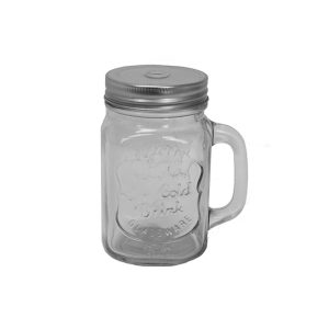 Ποτήρι γυαλ.λαβή & inox καπάκι 400ml 00.03.3319