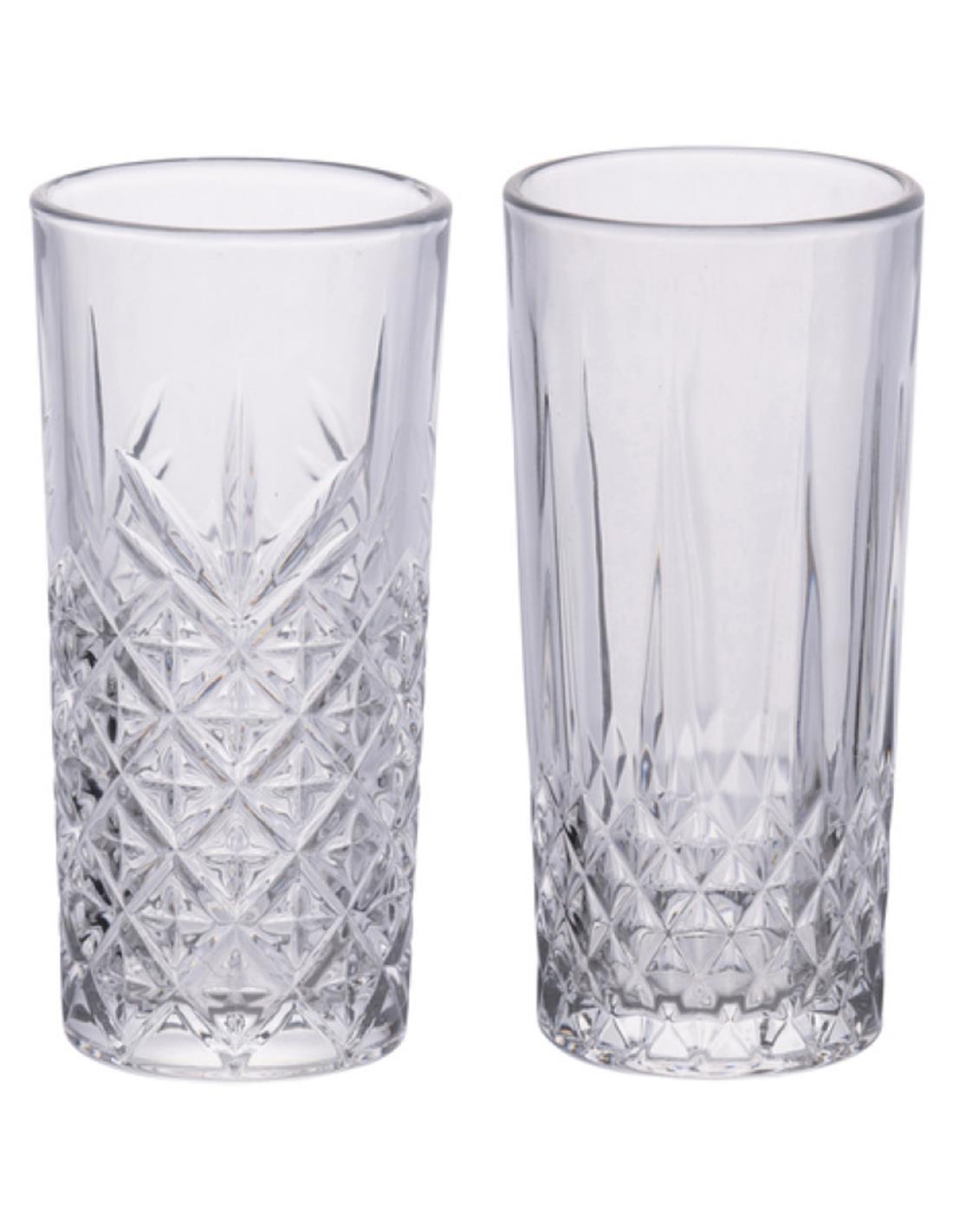 Ποτήρι γυάλ.νερου 2σχέδια Φ7xΗ15cm 300ml 03.49634