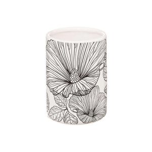Ποτήρι κεραμ.μπάνιου blackflora 07.174699A