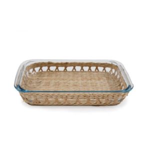 Πυρέξ με ψάθινη βάση 25X15X5