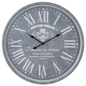 Ρολόι τοίχου ξύλ.γκρι Φ52εκ. 07.141120C