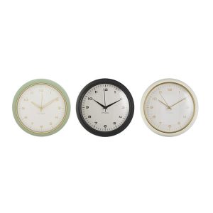 Ρολόι τοίχου πλαστ. 3χρ. Φ28cm 07.200229A