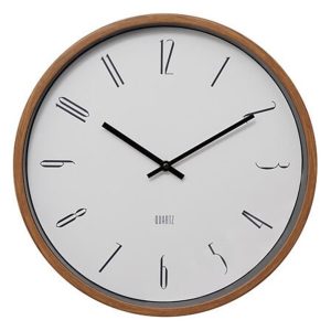 Ρολόι τοίχου στρογγ.λευκό πλαστ. Φ35cm 07.210451