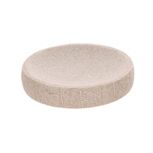 Σαπουνοθήκη polyresin leaf αν.καφέ 12x2.4cm 06.64173104