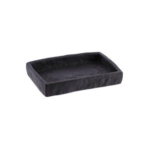 Σαπουνοθήκη polyresin stone μαύρη 13x9x2cm 06.64120103