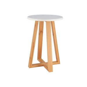 Σκαμπώ ξύλινο λευκό bamboo 30Χ43 06.96108210