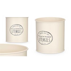 Θήκη για κουτάλες μεταλ.μπεζ 13x17cm 029.10882