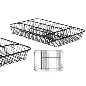 Θήκη για μαχαιροπίρουνα μεταλλική μαύρη 35