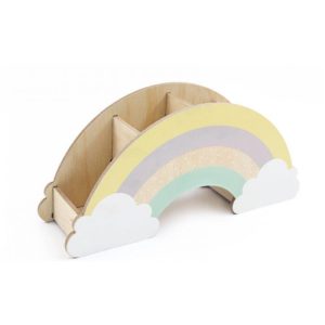 Θήκη οργάνωσης ξύλινη ουράνιο τόξο 30X8X14.5CM 014.BB0430