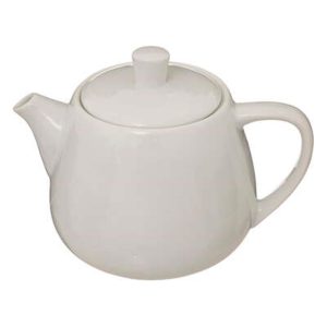 Τσαγιέρα πορσελ."NORA" λευκή 1lt/18x14H13cm 07.196381