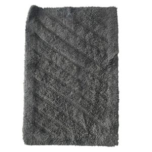 Χαλί μπάνιου βαμβ.γκρι ρίγα 50Χ80 00.02.23847